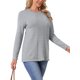 thumbnail image 4 of INSPIRE CHIC Suéter de Punto de Cable Cómodo para Mujer de Otoño Invierno, Ajuste Holgado, Cuello Redondo Casual, Talla L, Gris, 4 of 6