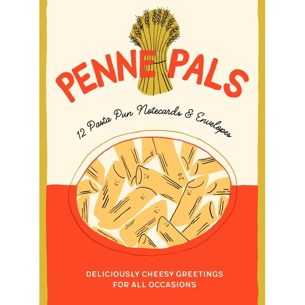 Tarjetas de Nota Penne Pals con Sobres, 12 Juegos de Juegos de Palabras de Pasta - Chronicle Books
