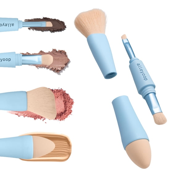 Brocha de maquillaje Alleyoop Multi-Tasker 4 en 1 con esponja vegana