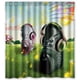 thumbnail image 1 of Cortina de ducha con ganchos para baño, diseño de "Me gusta la música", 66 x 72 pulgadas, 1 of 3