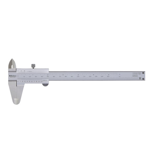 Pinzas Vernier Mitutoyo 530-118 de acero inoxidable 0-200 mm