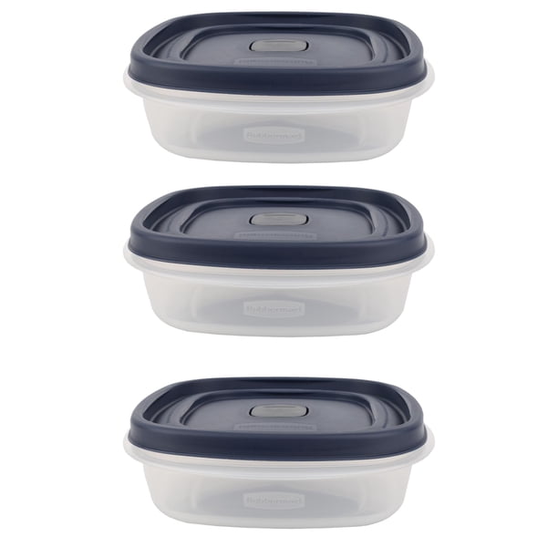 Contenedores de almacenamiento de alimentos Utensilux, juego de 3 tazas y 7 piezas con tapas