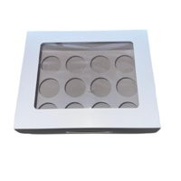 Genérico - Caja Con Ventana Para 12 Shot 60Ml Blanco