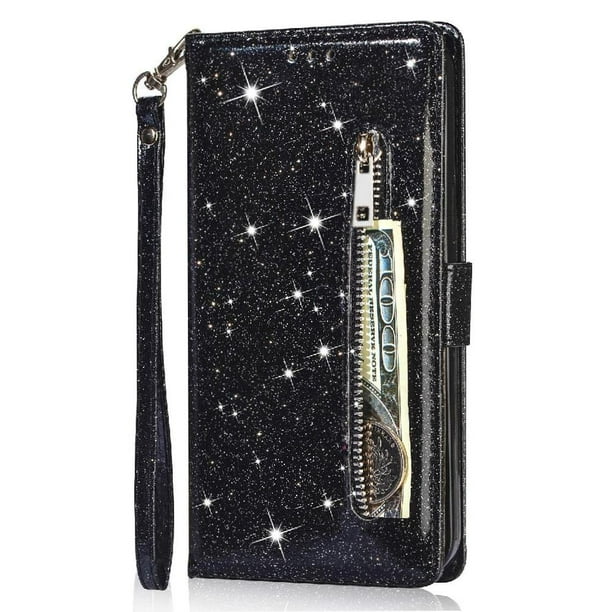 Funda para FOXDOCK Elegante funda Samsung Galaxy S24 Glitter con cremallera-Ideal para el uso diario
