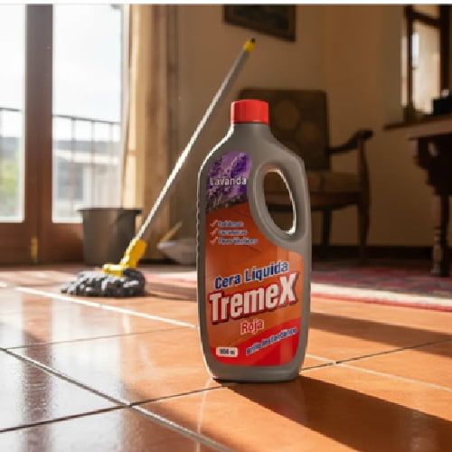 Cera Líquida Tremex Autobrillo Roja 900 Cc – Brillo Intenso Y Protección Para Pisos