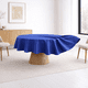 thumbnail image 1 of Mantel De Mesa Redondo Tela Hule Antimancha Impermeable Azul Az, 1 of 10