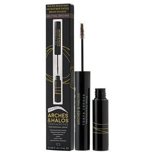 Arches And Halos - Mousse Para Cejas Teñida De Microfibra - Marrón Neutro De Para Mujeres - Mousse De 0.106 Oz