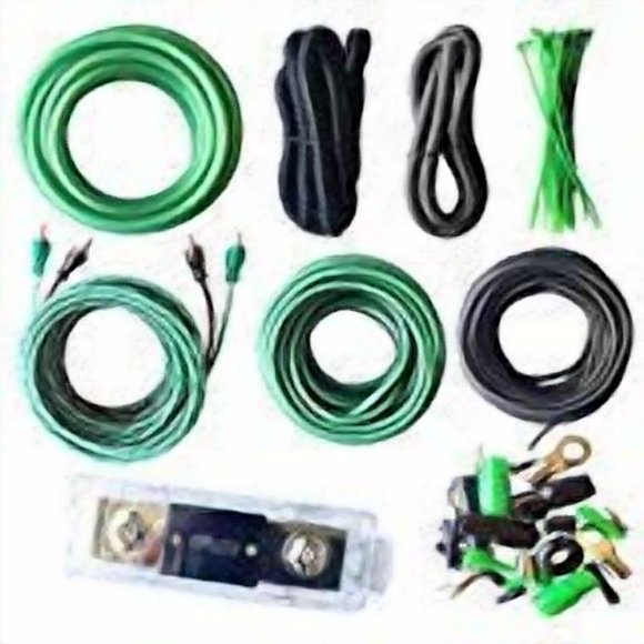 Kit completo de cableado para amplificadores SoundBox 4, calibre 6 m, color verde