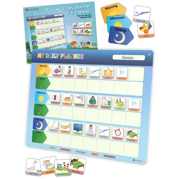 Planificador LIKARTO Horario Visual – 147 Imanes