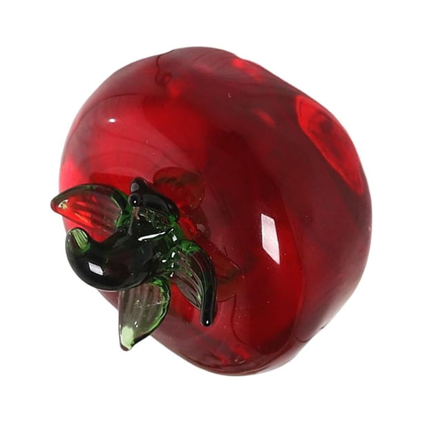 Estatua De Cristal Adorno Estatuilla Habitación Escritorio Decoración Tomate Diámetro 6cm