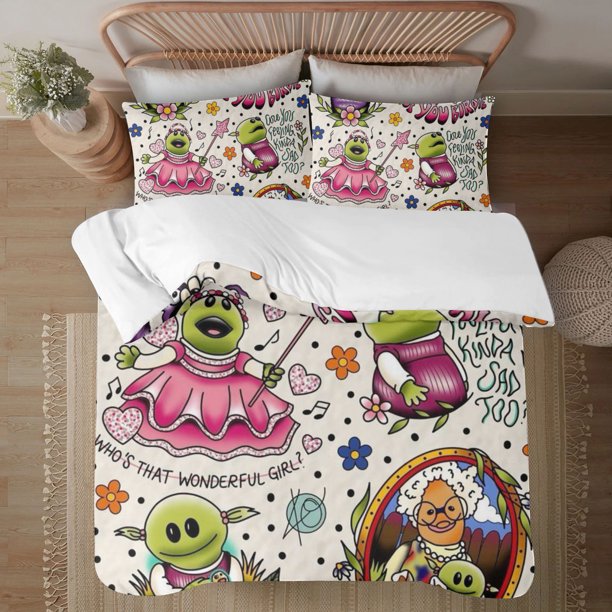 Nanalan 3-Piece Bedding Set For Kids Boys Girls Adult Cartoon Warm Cute Fashion Holiday Present Gift Bed Sheets