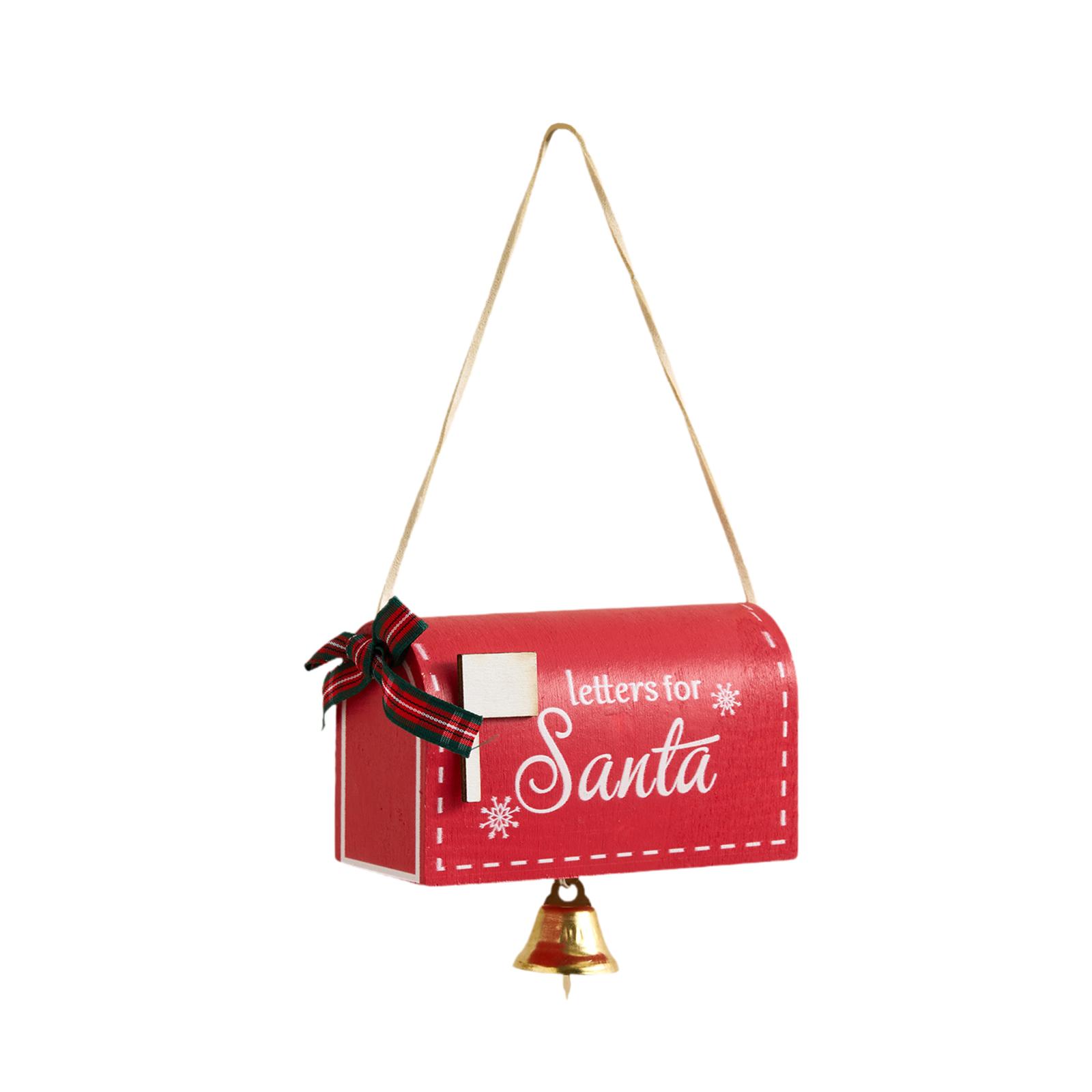 Bothyi - Adorno Para Árbol De Navidad Con Forma De Buzón, Creativo, Para Fiestas De Temporada Y Hogar, Color Rojo