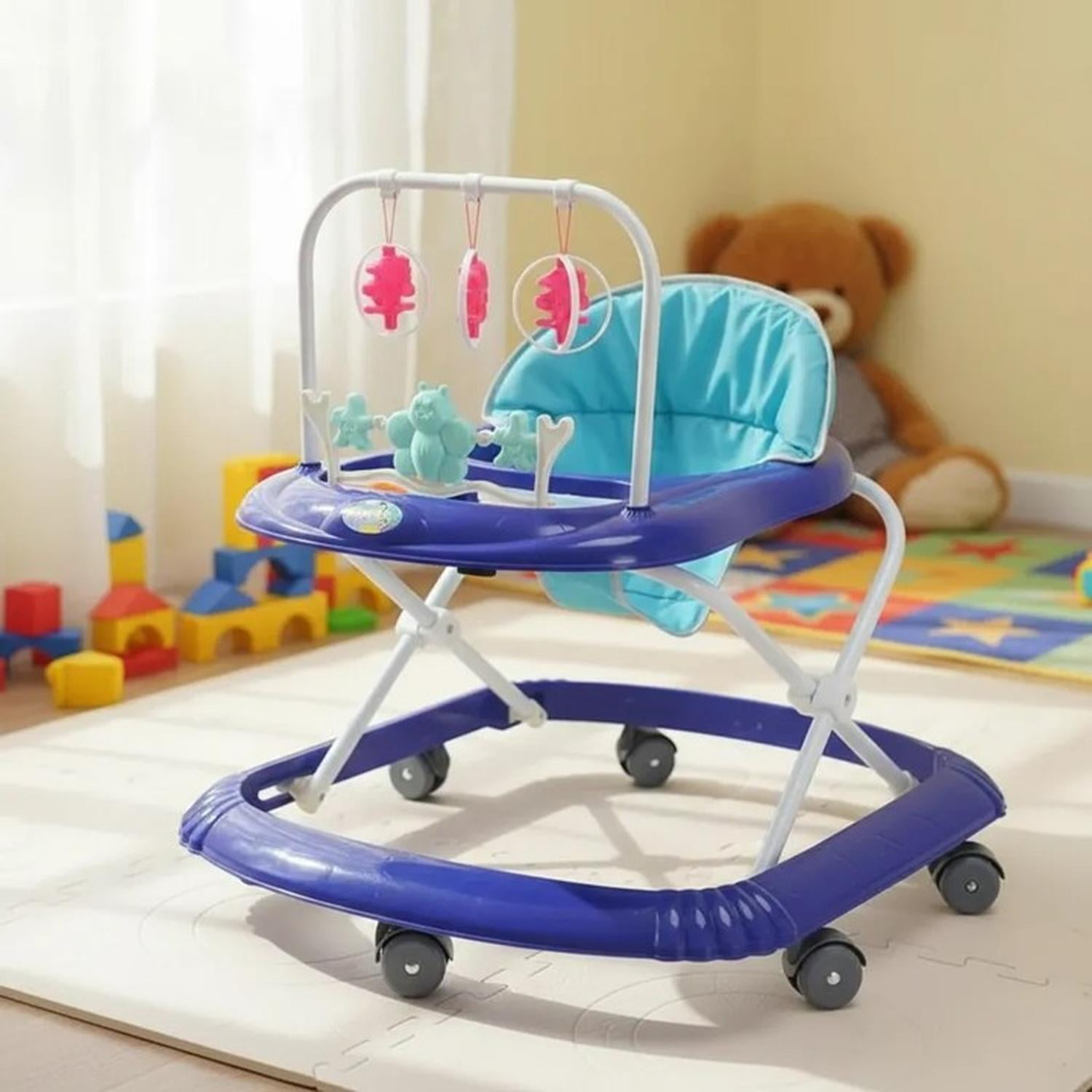 Jagima - Andador Plegable Colores Con Musica Bebes Portable Unisex Celeste Talla Única
