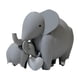 thumbnail image 2 of Escultura familia de elefantes gris, 2 of 2