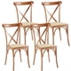 thumbnail image 1 of Pack 4 Silla Crossback Madera & Rattan | Natural, 1 of 4