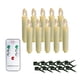 thumbnail image 3 of Velas Cónicas LED, Velas Sin Llama Para Mesa De Navidad, Interior Y Exterior, 7 Botones, 10 Uds., 3 of 3