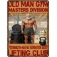 thumbnail image 1 of Letrero sala gimnasio terapia fitness vintage metal estaño hierro pintura decoración pared hogar club cueva hombre 30x20 cm, 1 of 6