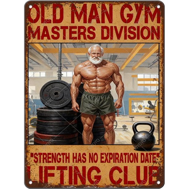 Letrero sala gimnasio terapia fitness vintage metal estaño hierro pintura decoración pared hogar club cueva hombre 30x20 cm
