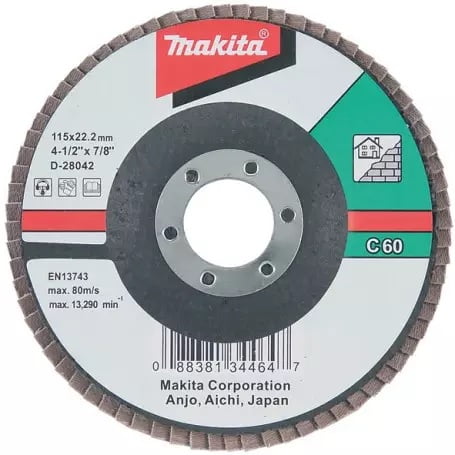 Makita - Disco Flap 180X22,23 Mm Grano 80 Carburo De Silicio / Concreto