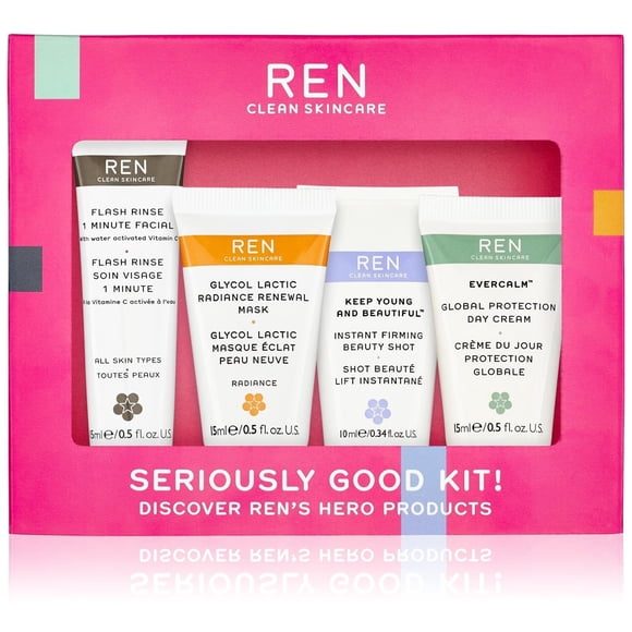 Kit de cuidado de la piel REN Clean Skincare Seriously Good 55 ml