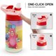 thumbnail image 4 of Billy Bam BamBotella de Agua con Tapa Pop Top de Un Toque, Acero Inoxidable, a Prueba de Fugas, para Deportes, Botella Infantil rosa 12 oz, 4 of 6