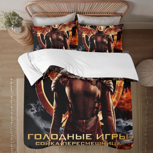 The Hunger Games 3-Piece Bedding Set For Kids Boys Girls Adult Cartoon Warm Cute Fashion Holiday Present Gift Bed Sheets