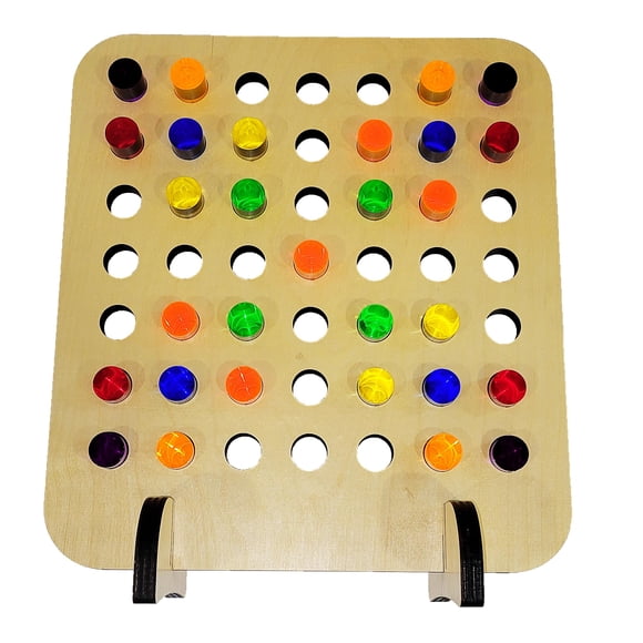 Tablero de Clavijas de Madera SUPREMETECH 29x32 cm con 49 Clavijas Acrílicas
