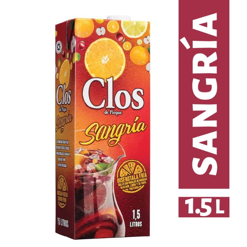Sangría 8° Caja 1,5L Clos de Pirque