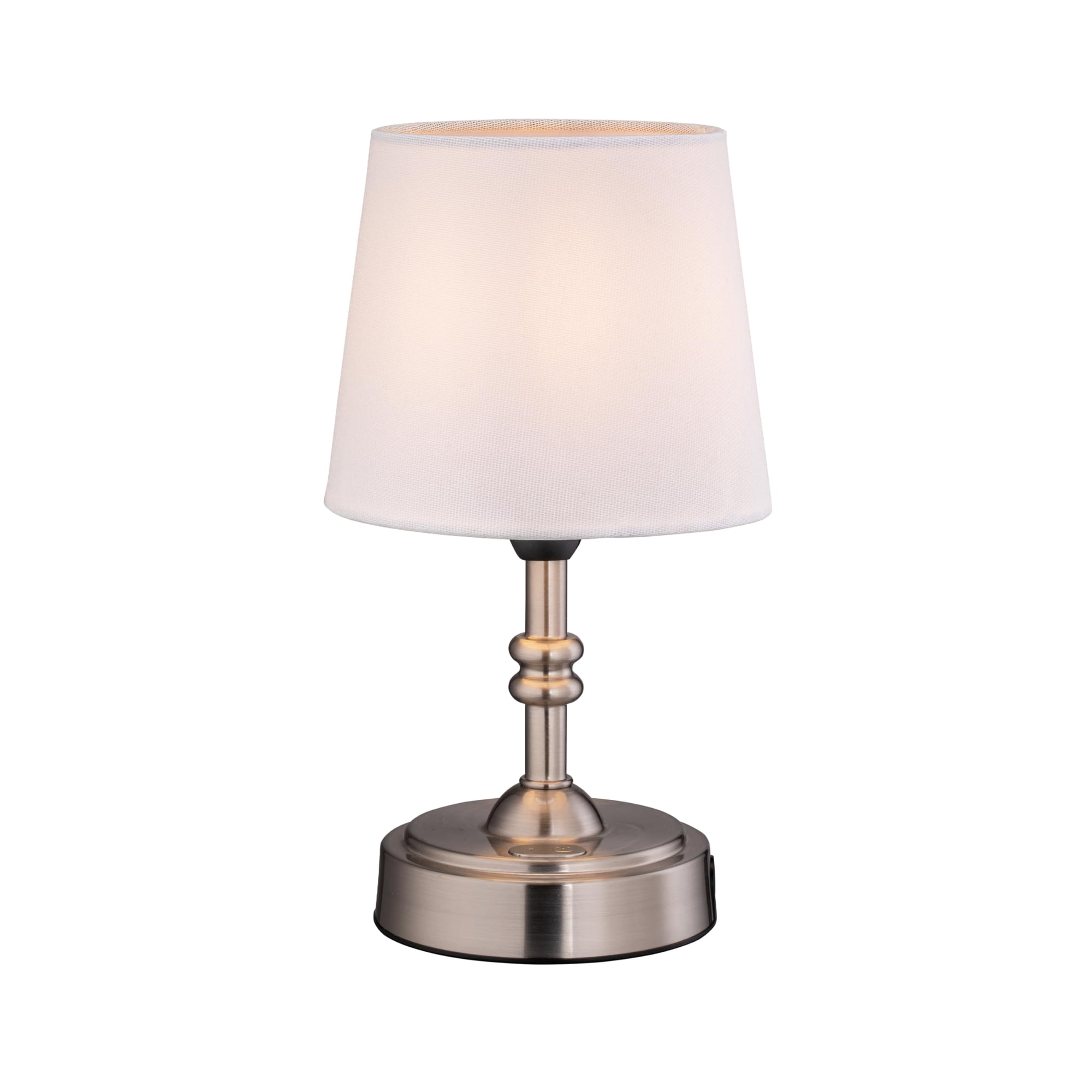 Lámpara De Mesa O'bright Seraph Mini Led Inalámbrica Con Atenuador De Níquel