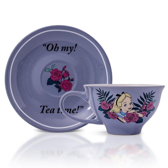 Taza de té y platillo Silver Buffalo Alicia en el país de las maravillas 350 ml