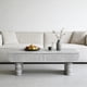 thumbnail image 1 of Coffee Table with Grey Wood Texture Tabletop, Mid Century Modern Coffee Table with Fluted Drawer, Coffee Table for Living Room, Office, 1 of 3