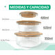 thumbnail image 5 of Recipiente de Vidrio para Almacenamiento de Alimentos con Tapa de Bambú Circular, 5 of 5
