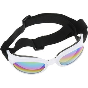 Defensor - Lentes (Gafas) De Sol Uv. Perro Mascotas Mediana A Grandes, Color Blanco