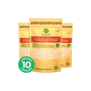 Ambrosia Spa - Pack 10, Sal Rosada Pocket 250Gr