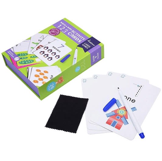 Mideer - Tarjetas De Actividades Números Escribir Y Borrar 26 Piezas