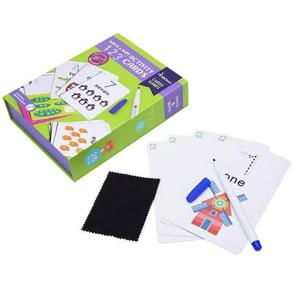 Tarjetas de Actividades Números Escribir y Borrar 26 Piezas