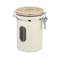 Xusx111 - Latte De Café Hermético De 1800Ml Con Rastreador De Fecha Y Ventana Transparente, Almacenamiento De Granos De Café De 22.8Oz Con Recipiente De Café De Cucharada De Medida De 30Ml Para Molido