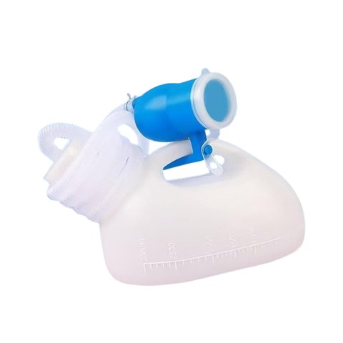 Magideal - Orinal Portátil Para Hombre Con Tapa Y Asa Recipiente De Orina Ligero Y Reutilizable Diseño Antiderrames Y Sin Olores Adecuado Para Viajes Camping Y Con Manguera De 2 M