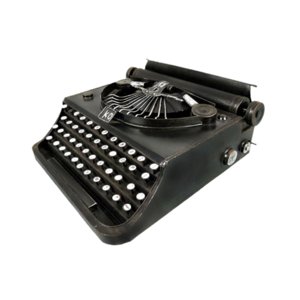 Bothyi - Máquina De Escribir Manual, Modelo Coleccionable, Diseño Retro, Para Estantería, Cafetería, Dormitorio, Color Negro