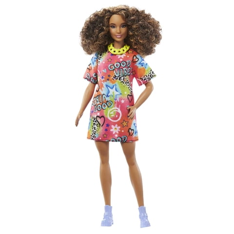 Muñeca Barbie Fashionistas Cabello Castaño Rizado
