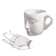 thumbnail image 2 of Taza De Café Con Platillo Set Taza De Vidrio De Agua Suministros Novedad Taza De Leche De Cerámica Blanco, 2 of 3