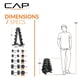 thumbnail image 5 of Juego de mancuernas CAP de 68 kg recubiertas de 12 caras con rack, 5 of 8