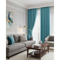 Mylhogar - Set De Cortinas Blackout Engomadas Modernas De Lujo