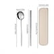 thumbnail image 1 of Upgrade Your Outdoor Dining Experience with our 3/4pcs Stainless Steel Portuguese Tableware Set - Perfect for Students! Includes Wiping Spoon and Chopsticks for Healthy Care. Fast Delivery Guaranteed!, 1 of 5