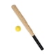thumbnail image 5 of El Bate De Béisbol Y La Bola Fijaron Color De Madera Del Grano De Los Juegos De Béisbol Del Juguete Educativo Ligero De 21 Pulgadas, 5 of 5