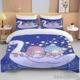 thumbnail image 1 of x176 Bed SheetsLittle Twin Stars Printed Soft Bedding Set Duvet Cover Anime Quilt Adult Kids Birthday Gift Full Size Bedding Set Luxury 3-Piece Bedding Set (1 Duvet Cover + 2 Pillow Shams) nj176, 1 of 5