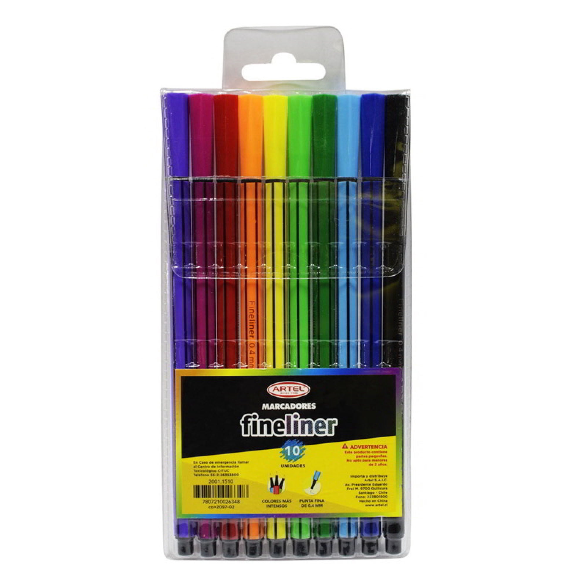 Marcadores Fineliner 10 Colores Artel