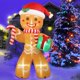 thumbnail image 4 of Hinchable navideño con forma de hombre de jengibre, 240 cm, con LED, 4 of 7