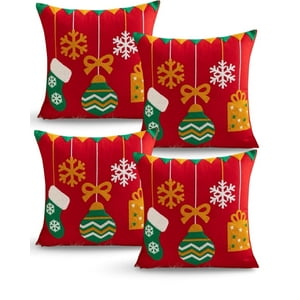 Genérico - Juego De 4 Fundas De Cojin Para Navidad K1
