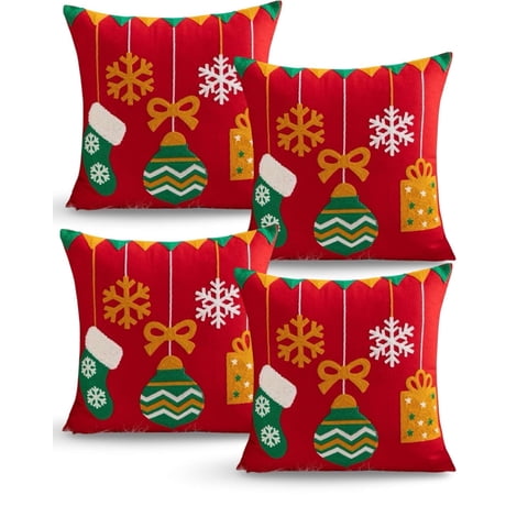 Genérico - Set De 4 Fundas De Cojin Para Navidad K1